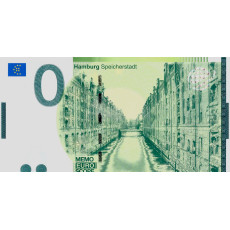 0 Euro biljet Hamburg Speicherstadt
